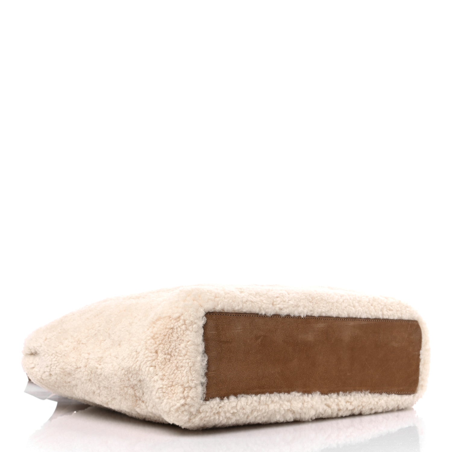 Telfar X UGG Suede Shearling Medium Shopping Bag Natural 3 of 9