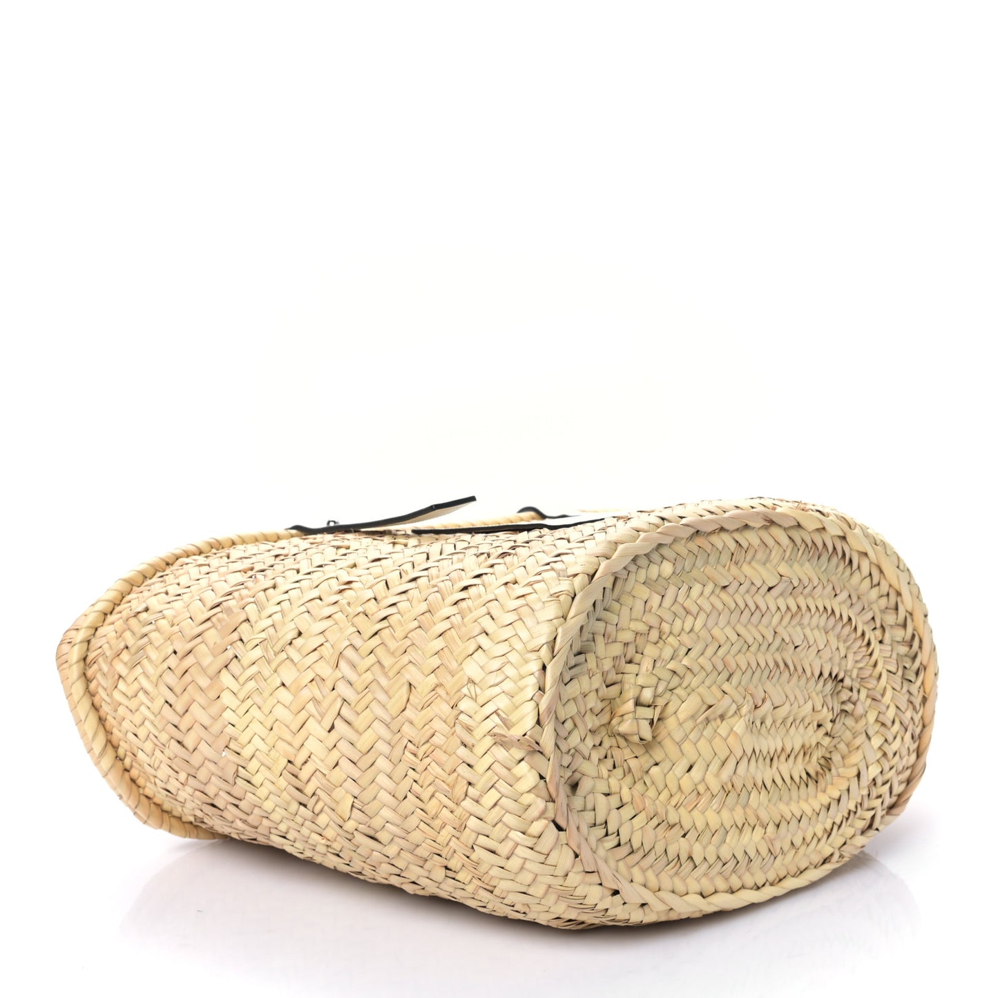 Raffia Basket Tote Bag Natural White