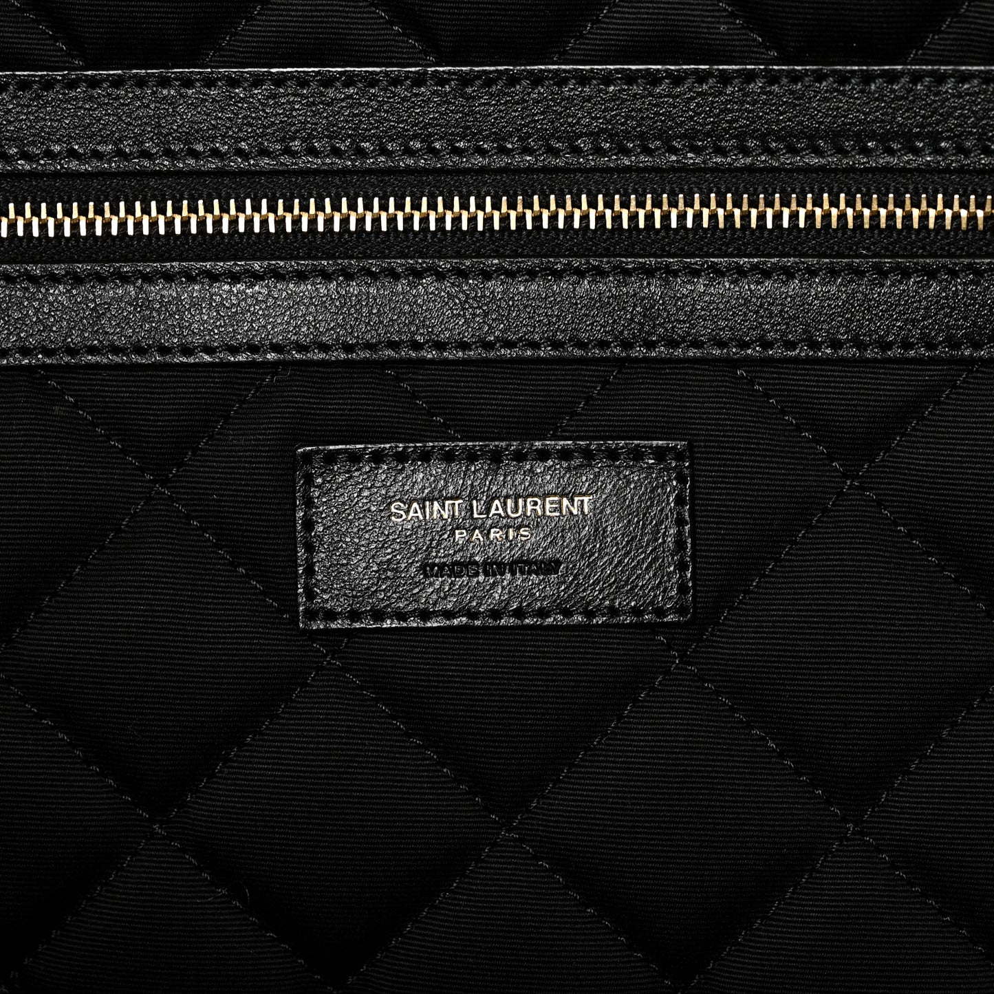 Calfskin Quilted ES Giant Travel Bag Black