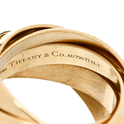 Tiffany 18K Yellow Gold Paloma's Melody Five-Band Ring 52 6 5 of 5