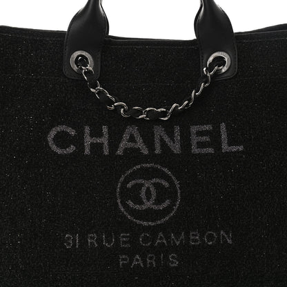 Chanel Lurex Boucle Medium Deauville Tote Black 8 of 10