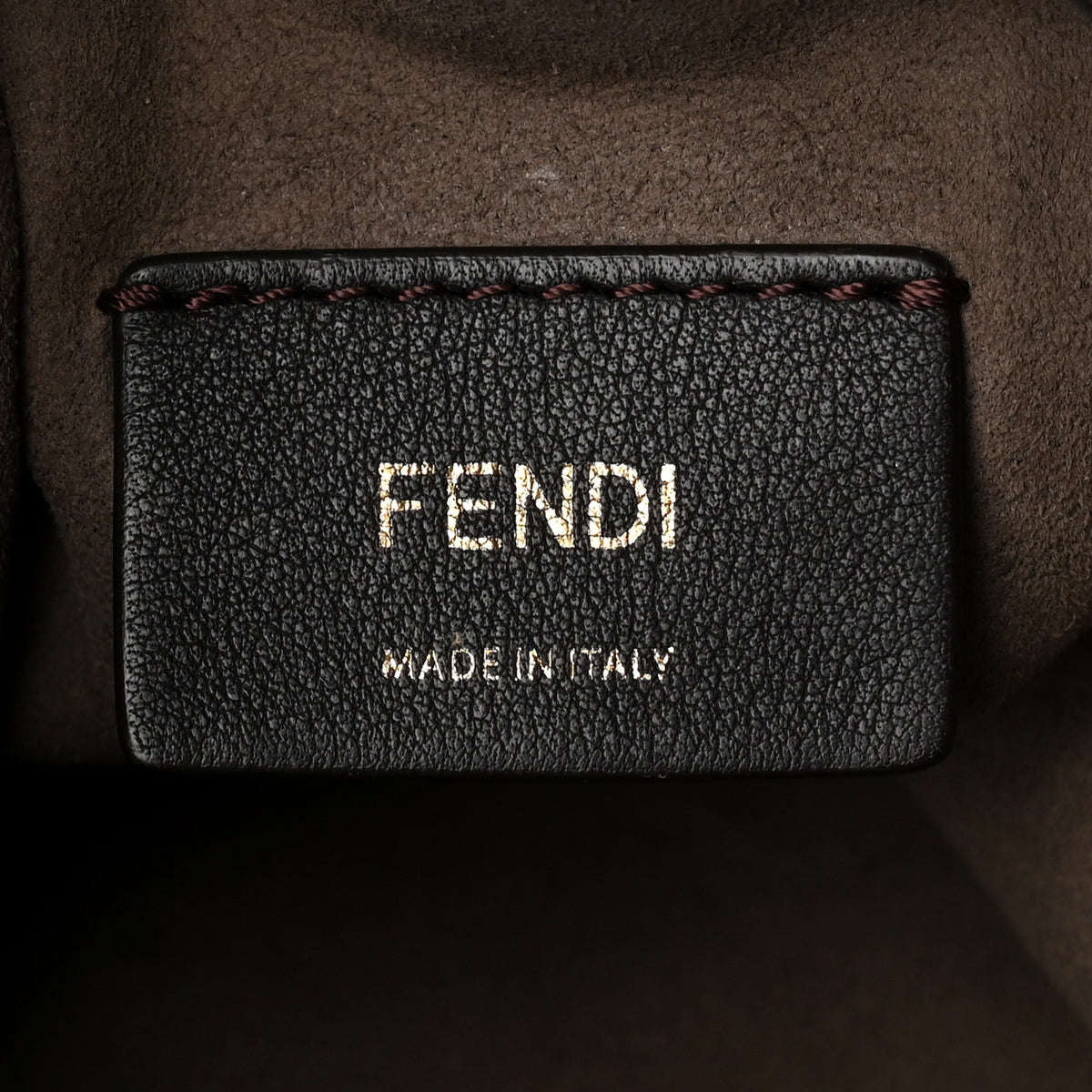 Suede Vitello King F is Fendi Micro FF Mini Mon Tresor Bucket Bag Sigaro Marrone Ebano