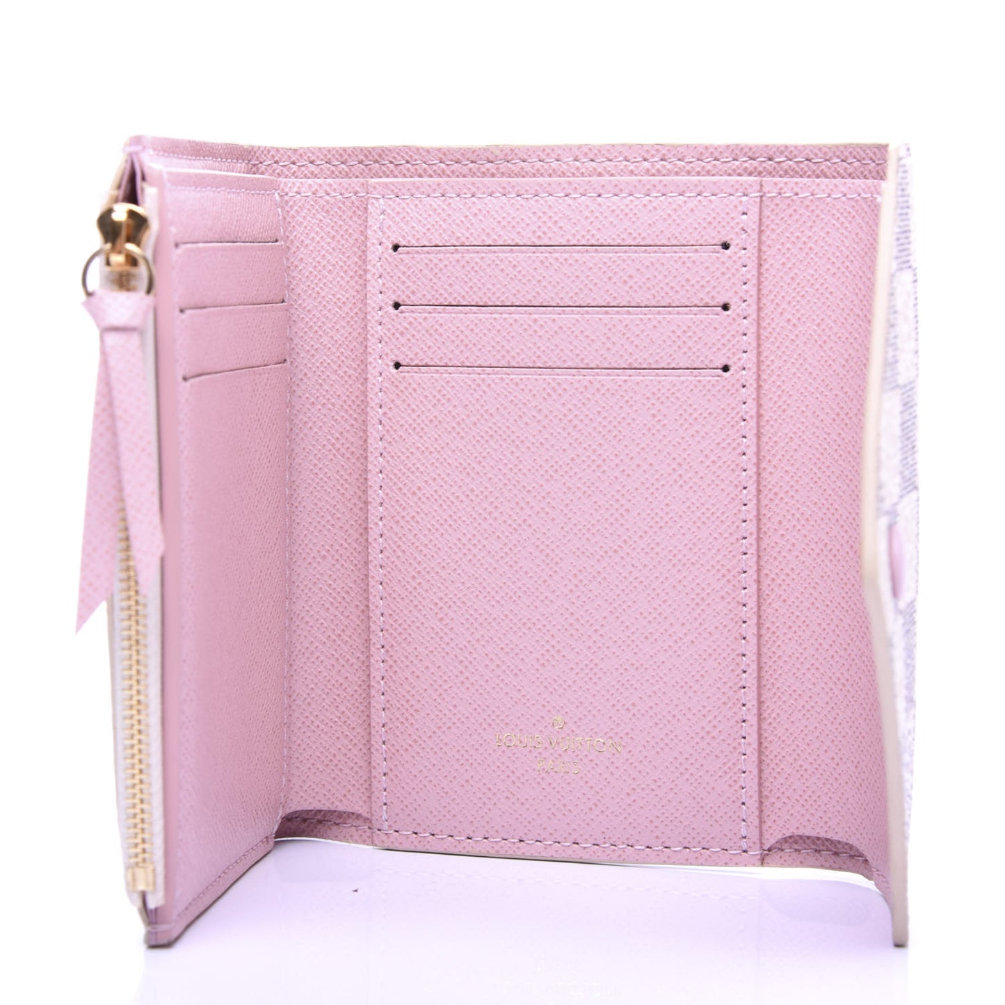 Damier Azur Victorine Wallet Rose Ballerine