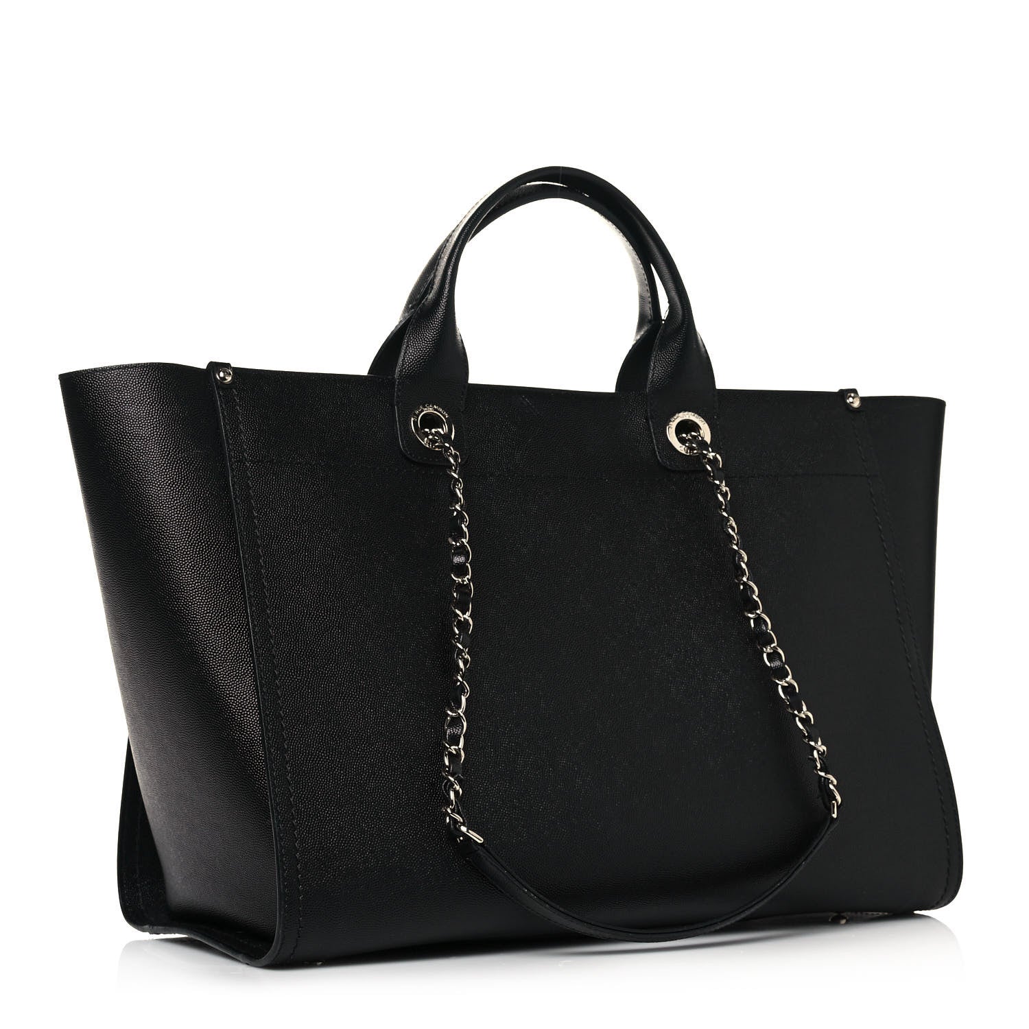 Chanel Caviar Medium Studded Deauville Tote Black 3 of 17