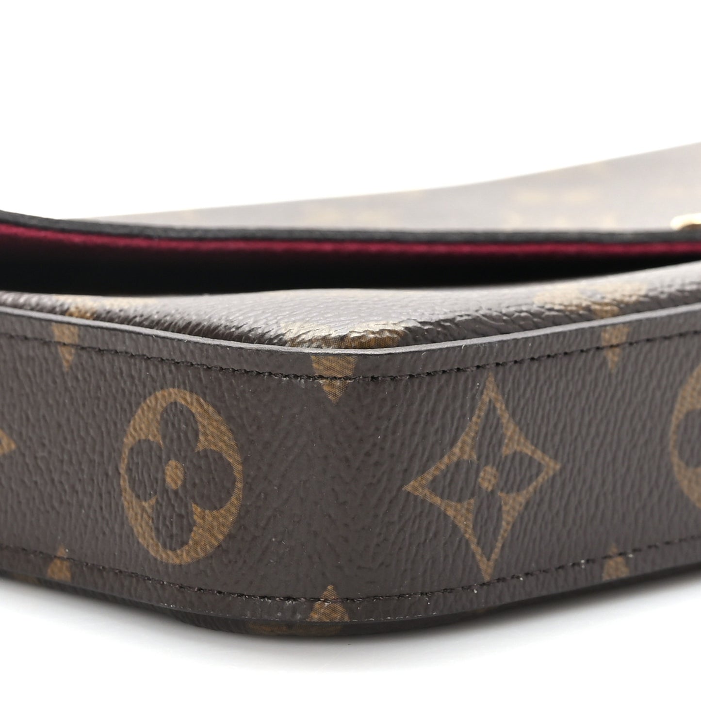 Monogram Pochette Felicie Chain Wallet Fuchsia