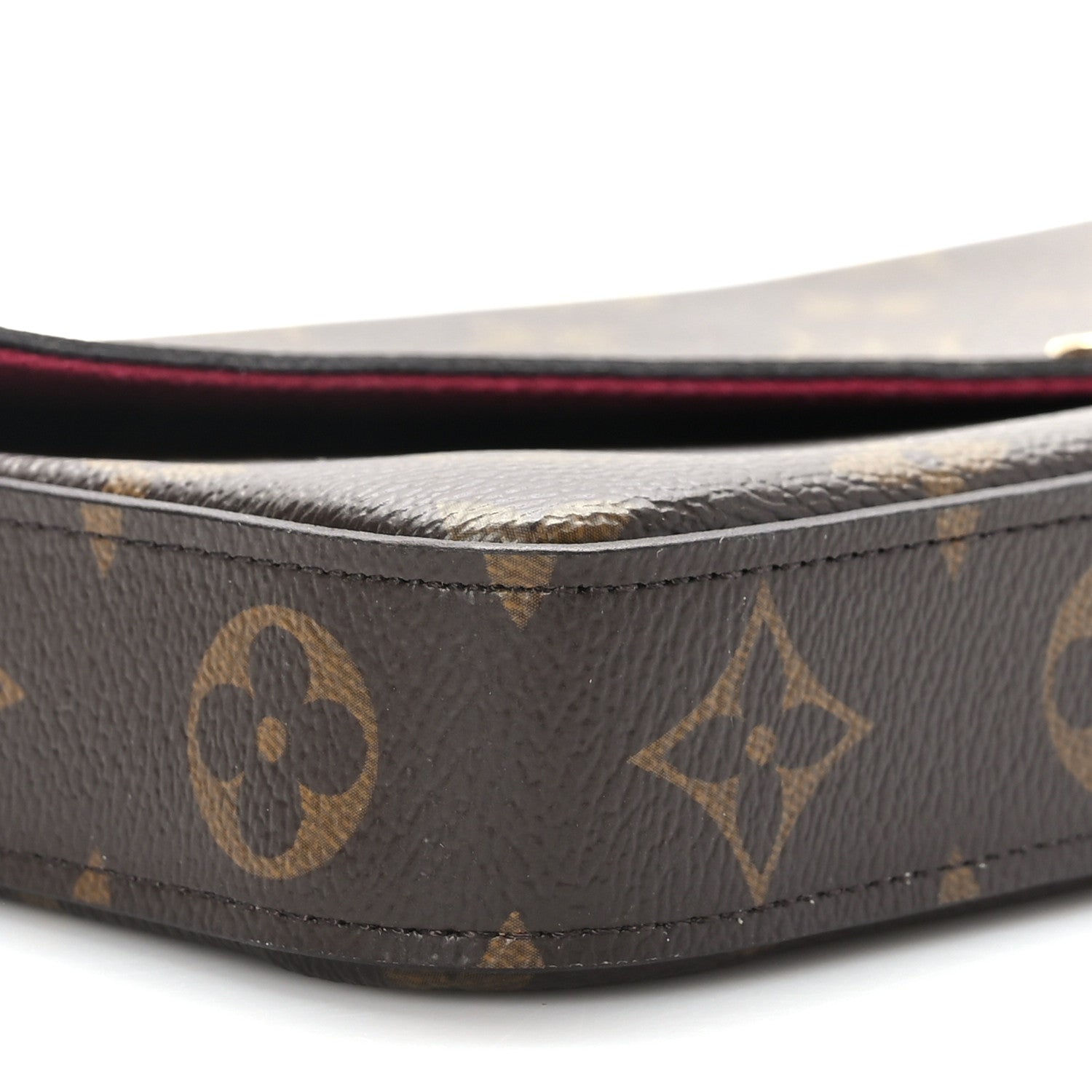 Louis Vuitton Monogram Pochette Felicie Chain Wallet Fuchsia 7 of 8