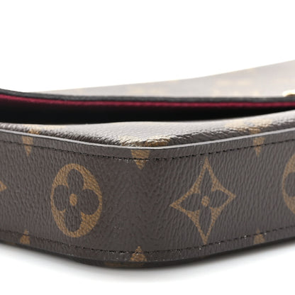 Louis Vuitton Monogram Pochette Felicie Chain Wallet Fuchsia 7 of 8