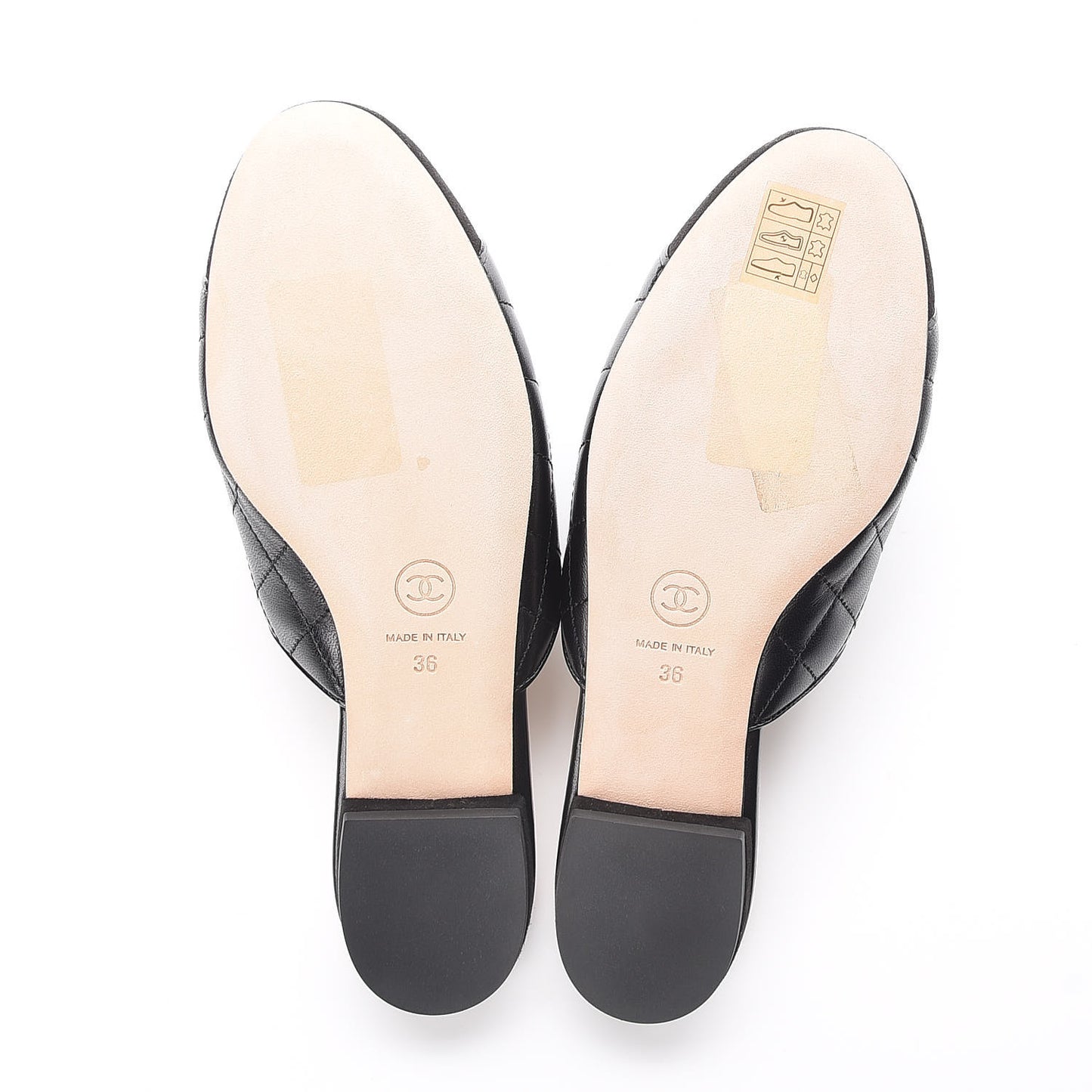 Lambskin Suede Quilted Mules 36 Black