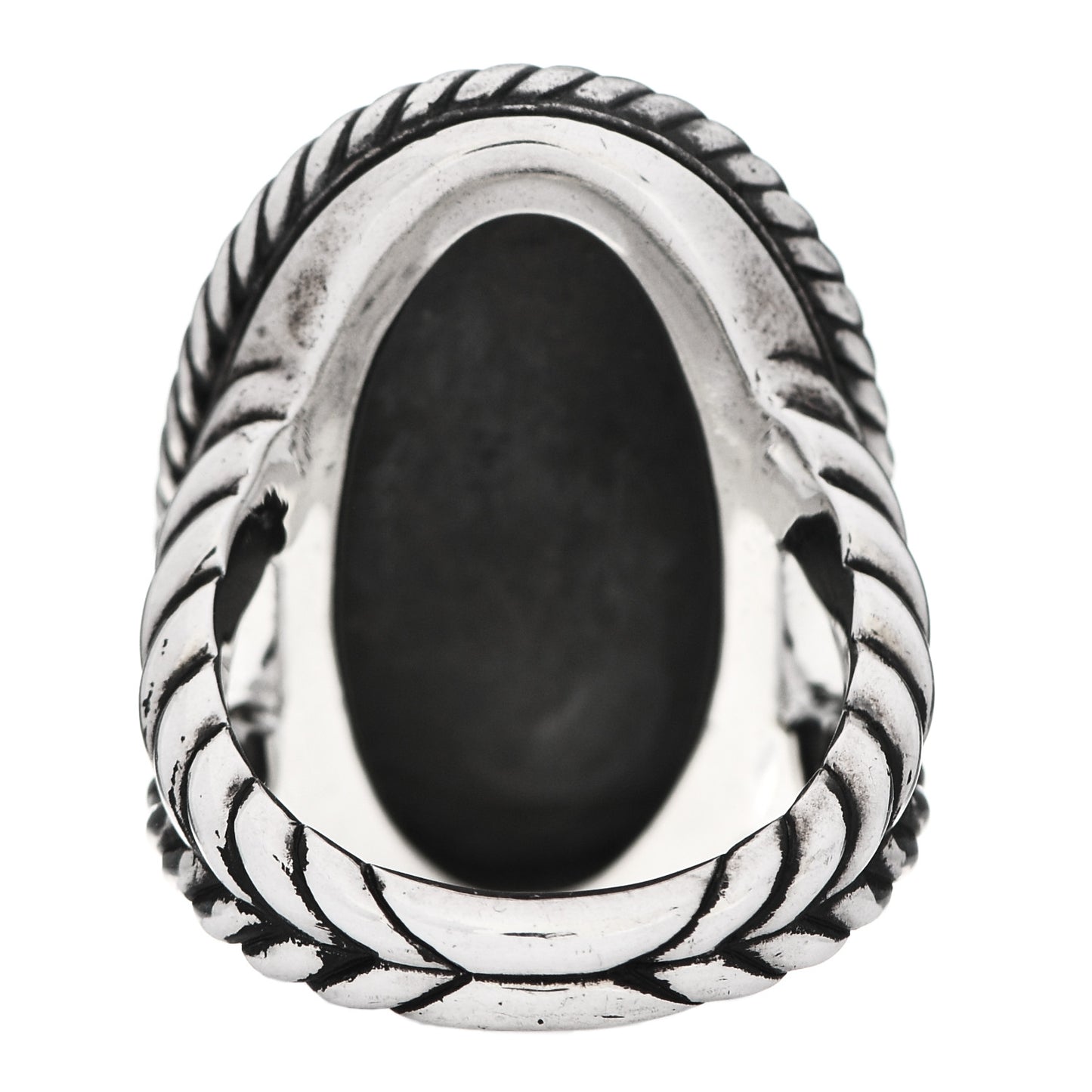 Sterling Silver Diamond Cable Coil Ring 54 7