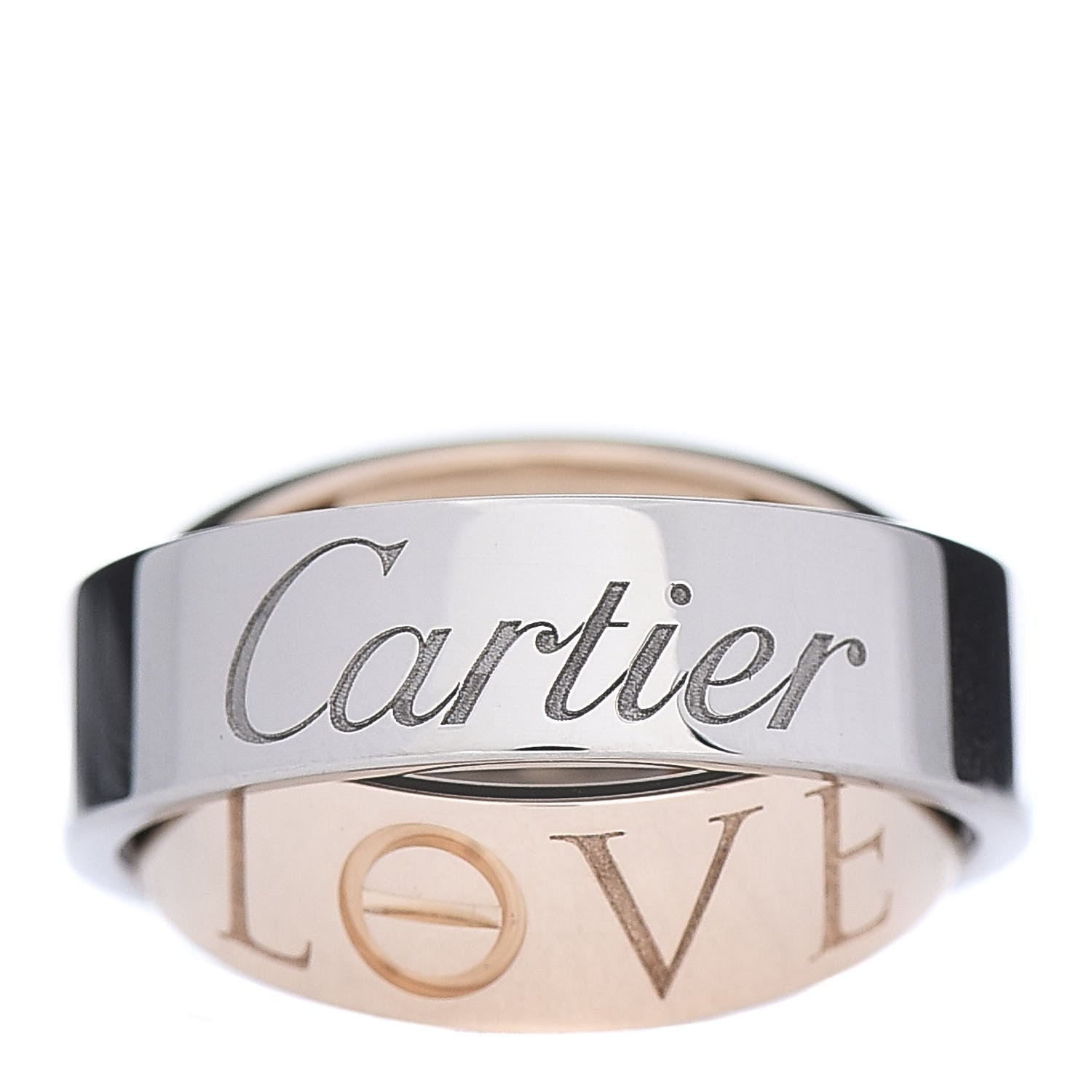 Cartier 18K White Pink Gold 5.5mm Astro LOVE Ring 47 4 1 of 7