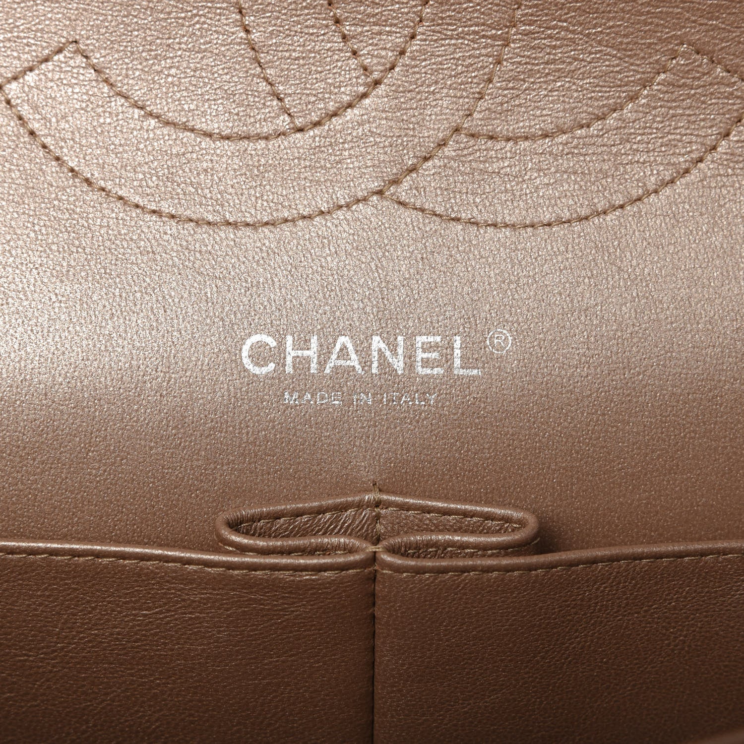 Chanel Metallic Lambskin Quilted Jumbo Double Flap Bronze 6 of 12