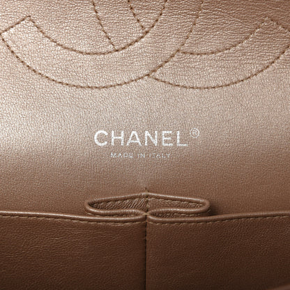 Chanel Metallic Lambskin Quilted Jumbo Double Flap Bronze 6 of 12