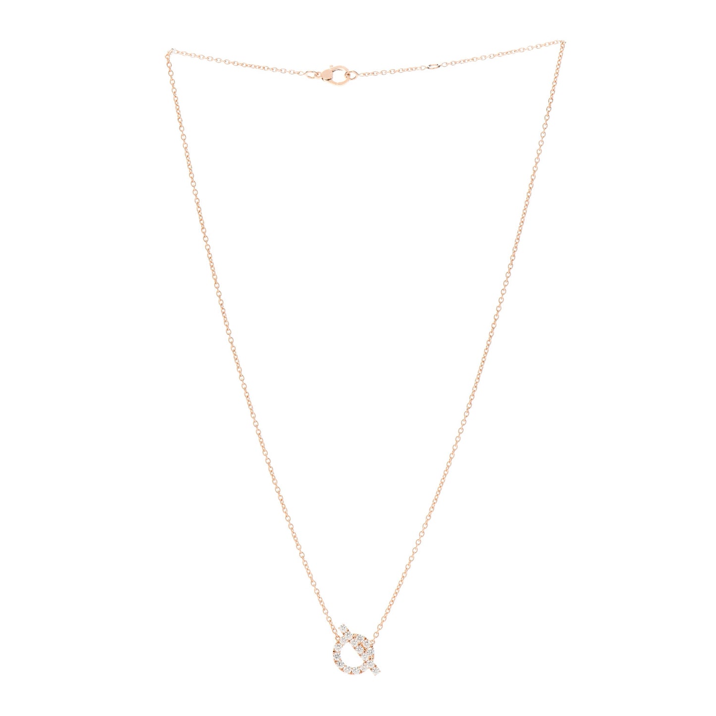 18K Rose Gold Diamond Finesse Pendant Necklace