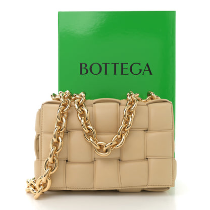 Bottega Veneta Lambskin Maxi Intreccio Padded Chain Cassette Crossbody Bag Porridge 12 of 12