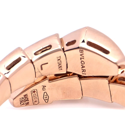 Bulgari 18K Rose Gold Diamond Serpenti Viper Pave Ring L 4 of 5