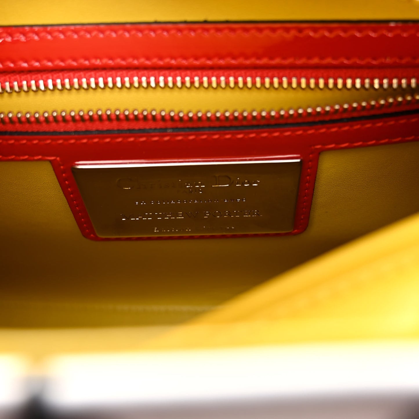 X MATTHEW PORTER Patent Printed Calfskin Cannage Medium Lady Multicolor