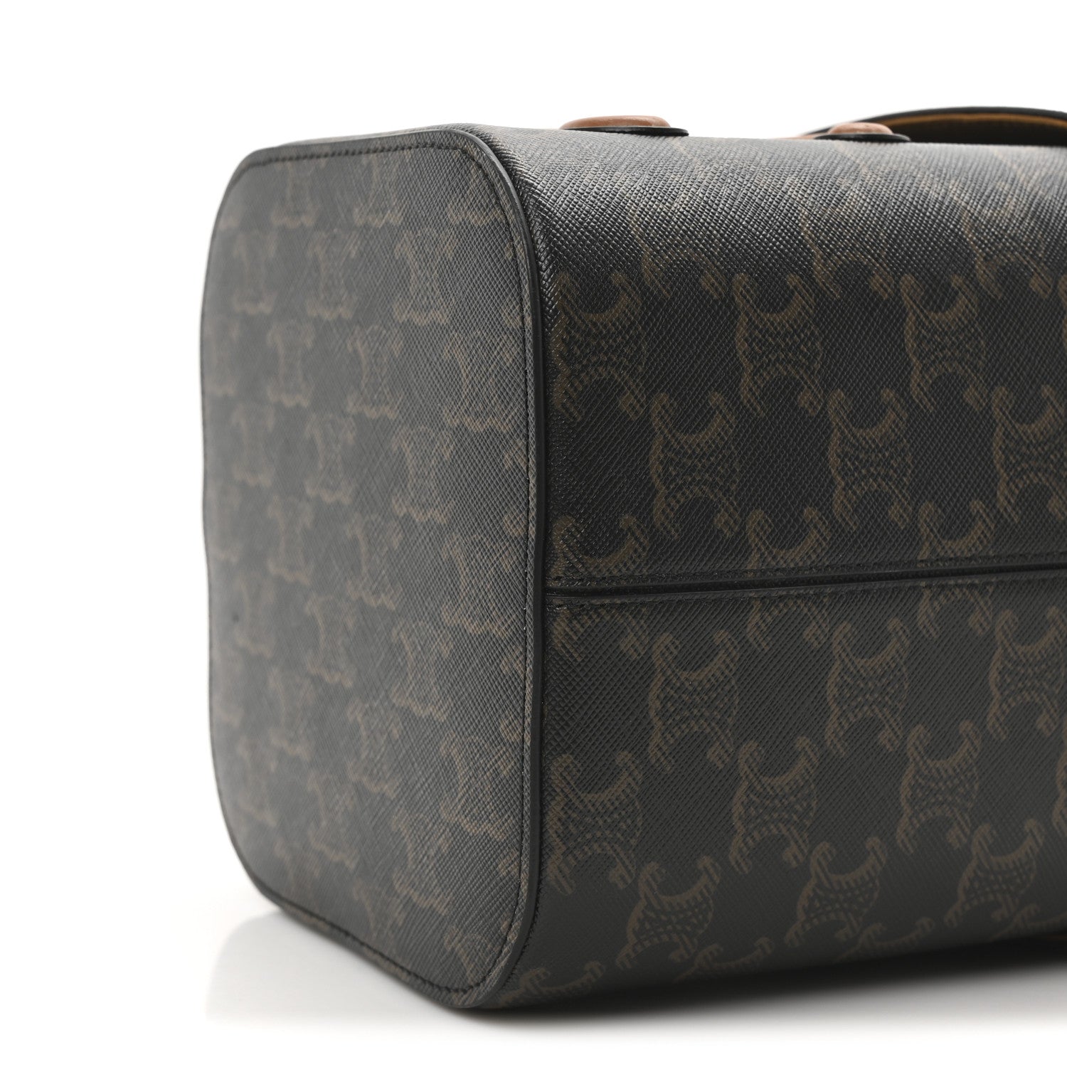 Celine Triomphe Canvas Calfskin Medium Cuir Triomphe Box Tan 10 of 10