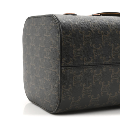 Celine Triomphe Canvas Calfskin Medium Cuir Triomphe Box Tan 10 of 10