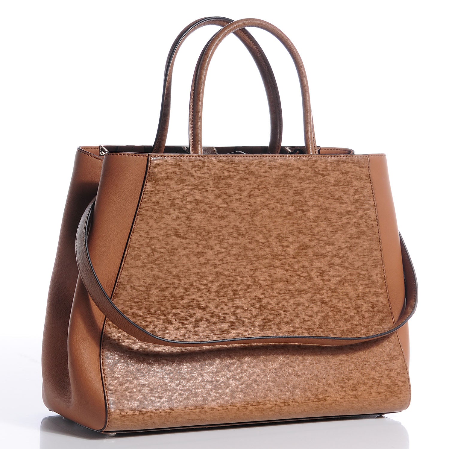 Fendi Vitello Elite Regular 2Jours Tote Orzo 4 of 11