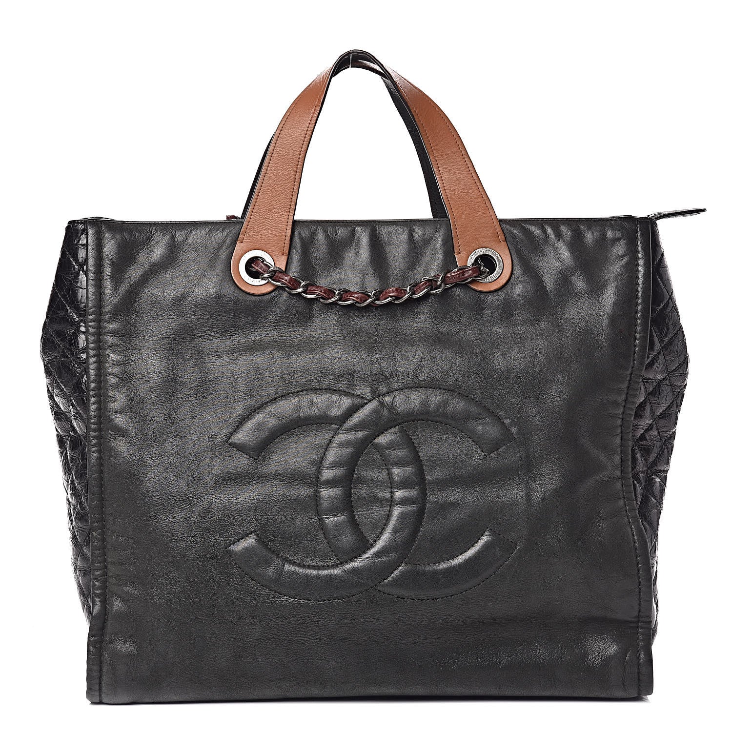 Chanel Iridescent Calfskin In the Mix Tote Black 1 of 17