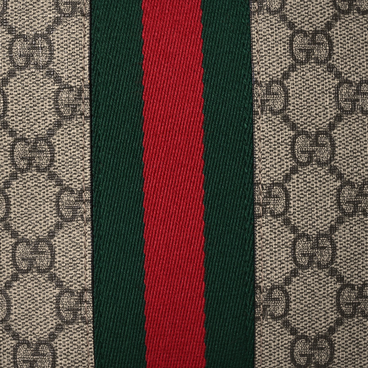 GG Supreme Monogram Textured Dollar Calfskin Web Small Ophidia Dome Shoulder Bag Beige Ebony New Acero