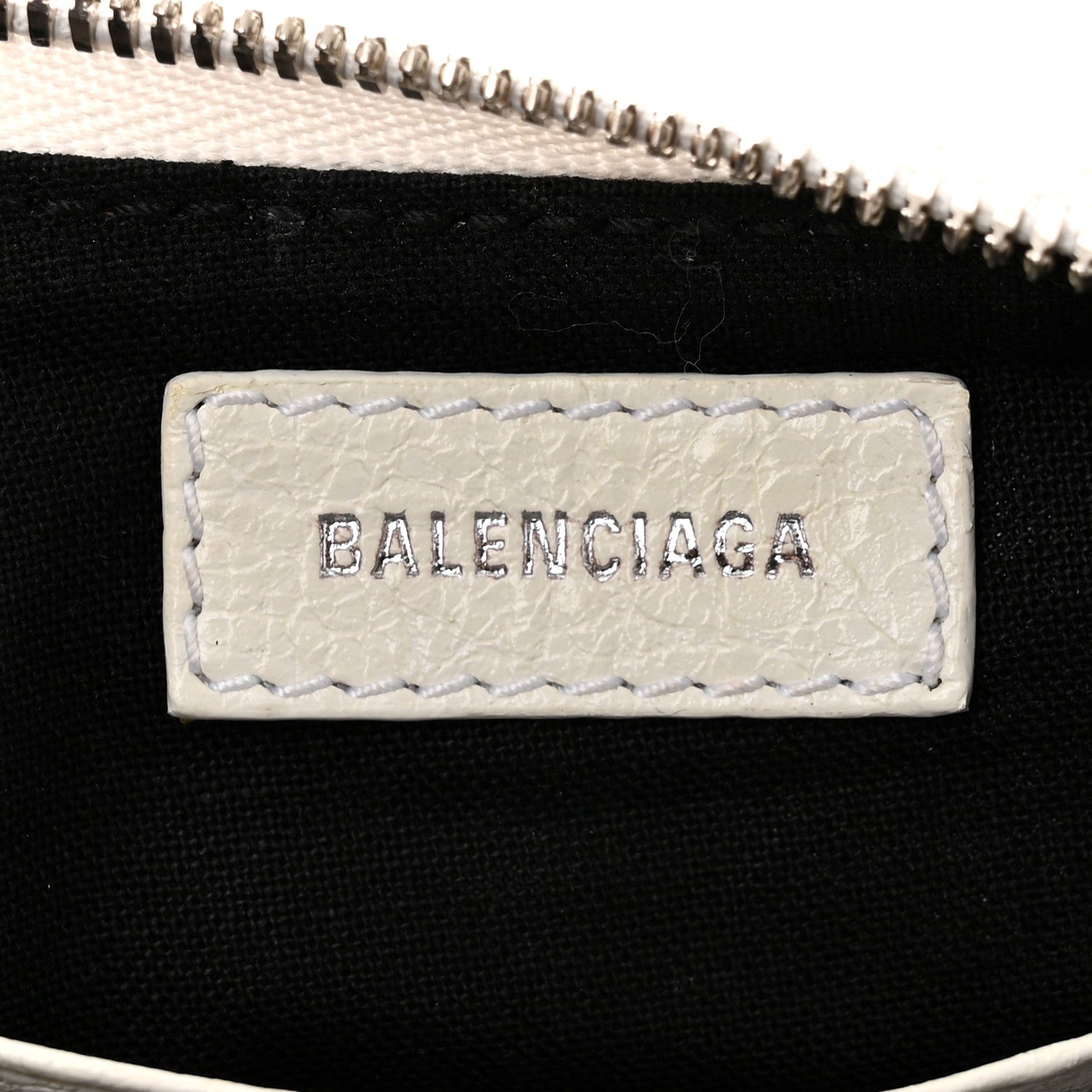 Balenciaga Extra Supple Calfskin Crocodile Embossed Le Cagole Mini Purse With Chain White 6 of 11