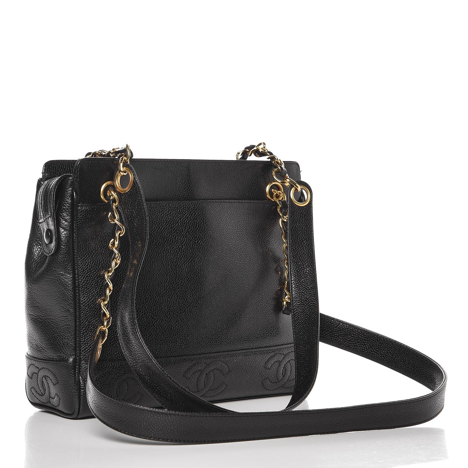 Chanel Caviar CC Shoulder Bag Black 3 of 12