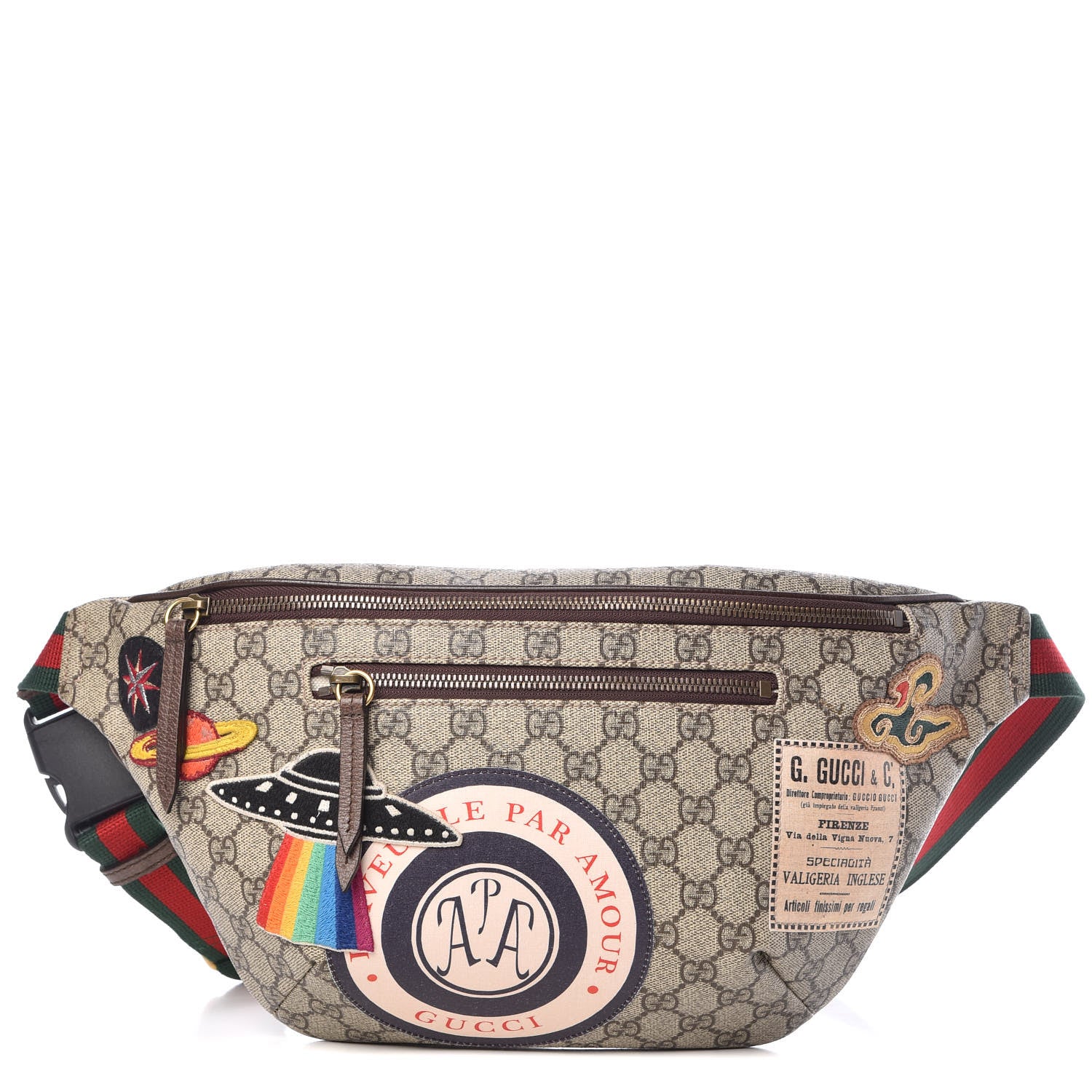 Gucci GG Supreme Monogram Courrier Belt Bag Beige New Acero 1 of 11