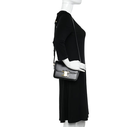 Celine Shiny Calfskin Teen Triomphe Black 2 of 10