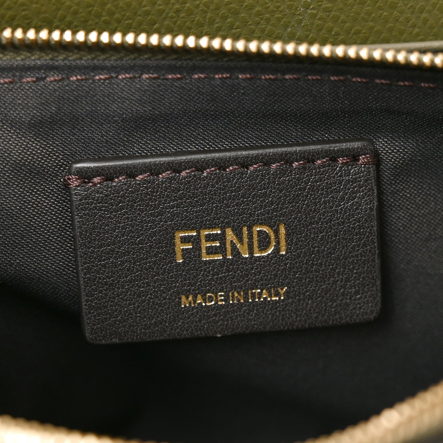 Fendi Vitello Cruise F is Fendi Bi-Color FF 1974 Embossed Medium Envelope Wallet On Chain Asparago Maya 6 of 11