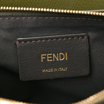 Fendi Vitello Cruise F is Fendi Bi-Color FF 1974 Embossed Medium Envelope Wallet On Chain Asparago Maya 6 of 11