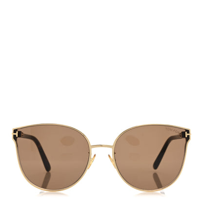 Tom Ford Metal Cat Eye Sunglasses TF718-K Gold Tortoise 2 of 10