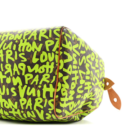 Louis Vuitton Monogram Graffiti Speedy 30 Green 10 of 11