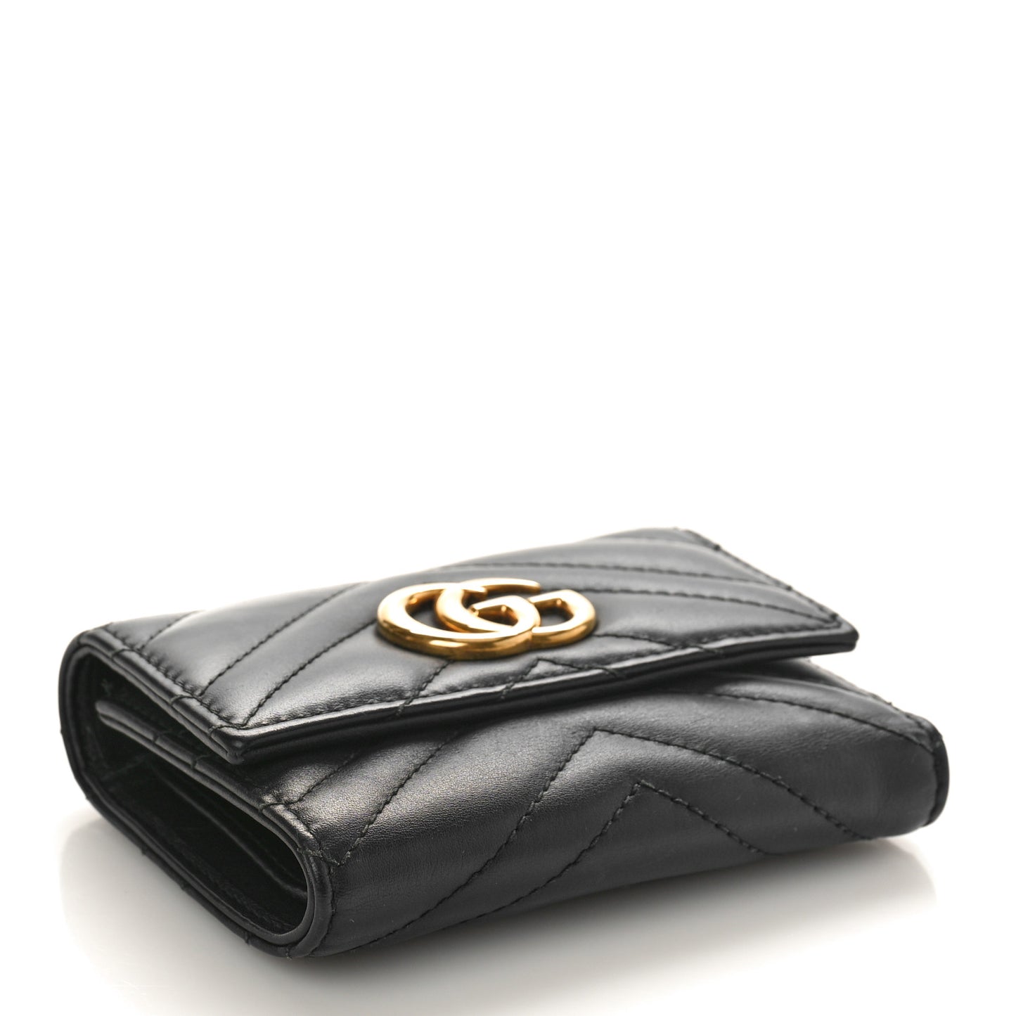 Calfskin Matelasse GG Marmont Wallet Black