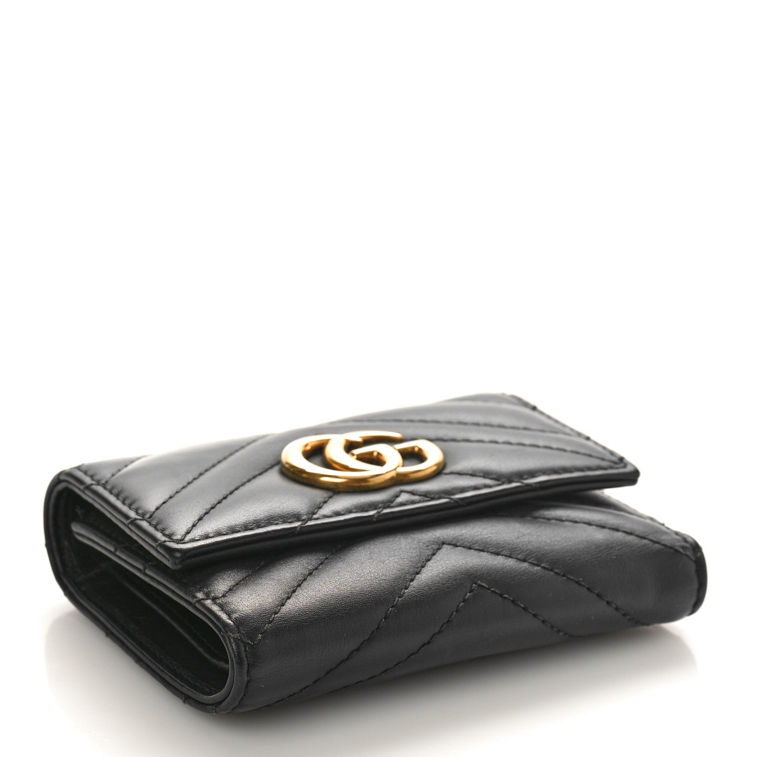 Gucci Calfskin Matelasse GG Marmont Wallet Black 4 of 8