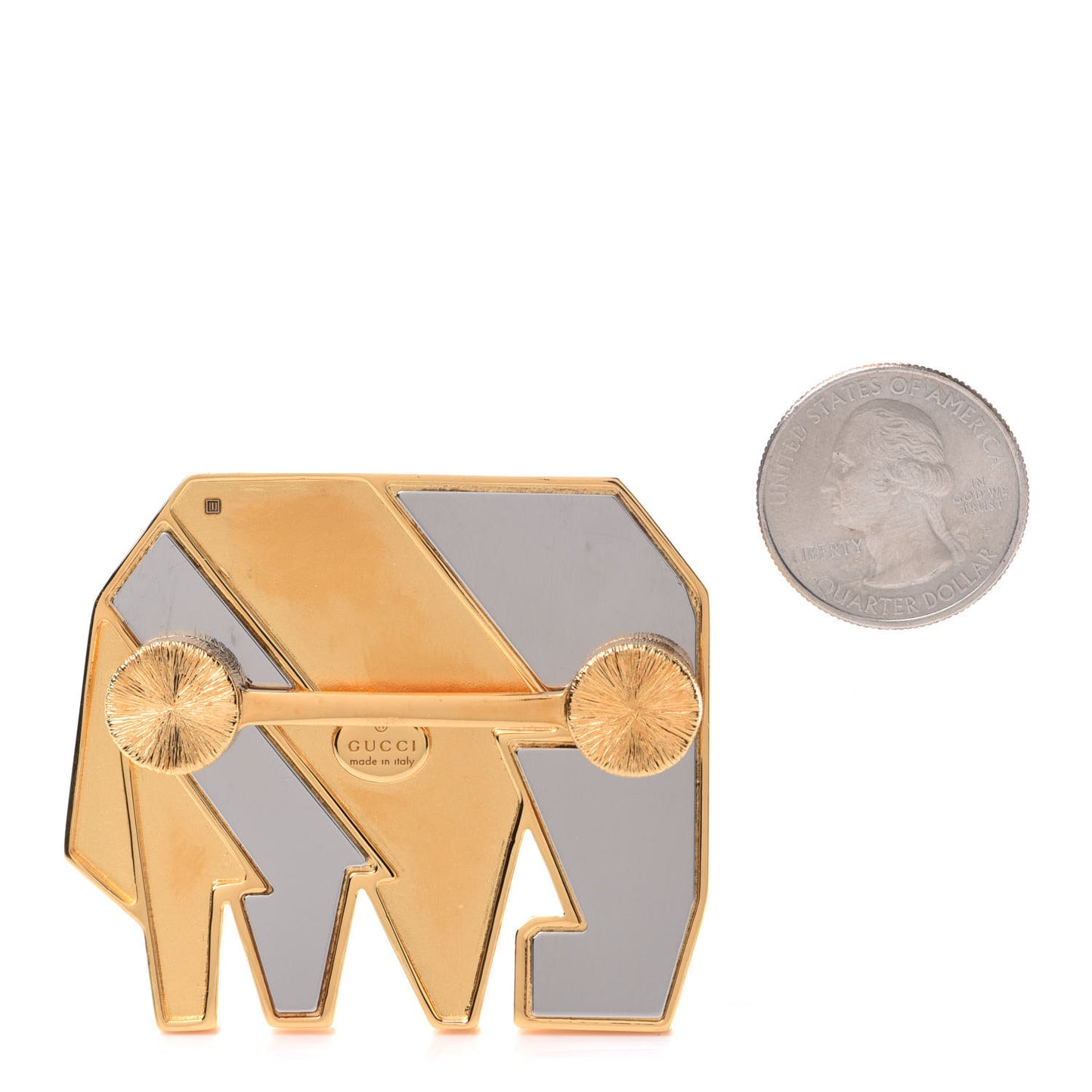 Crystal Elephant Brooch Green