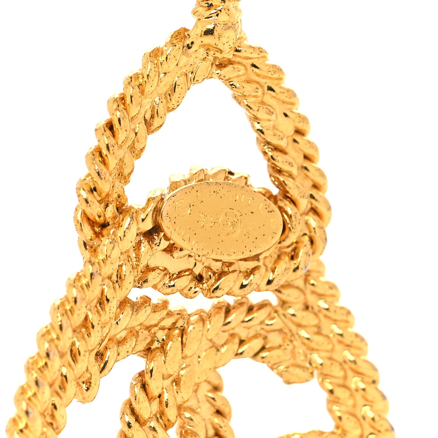 Chanel Metal CC Chain Pendant Necklace Gold 4 of 4