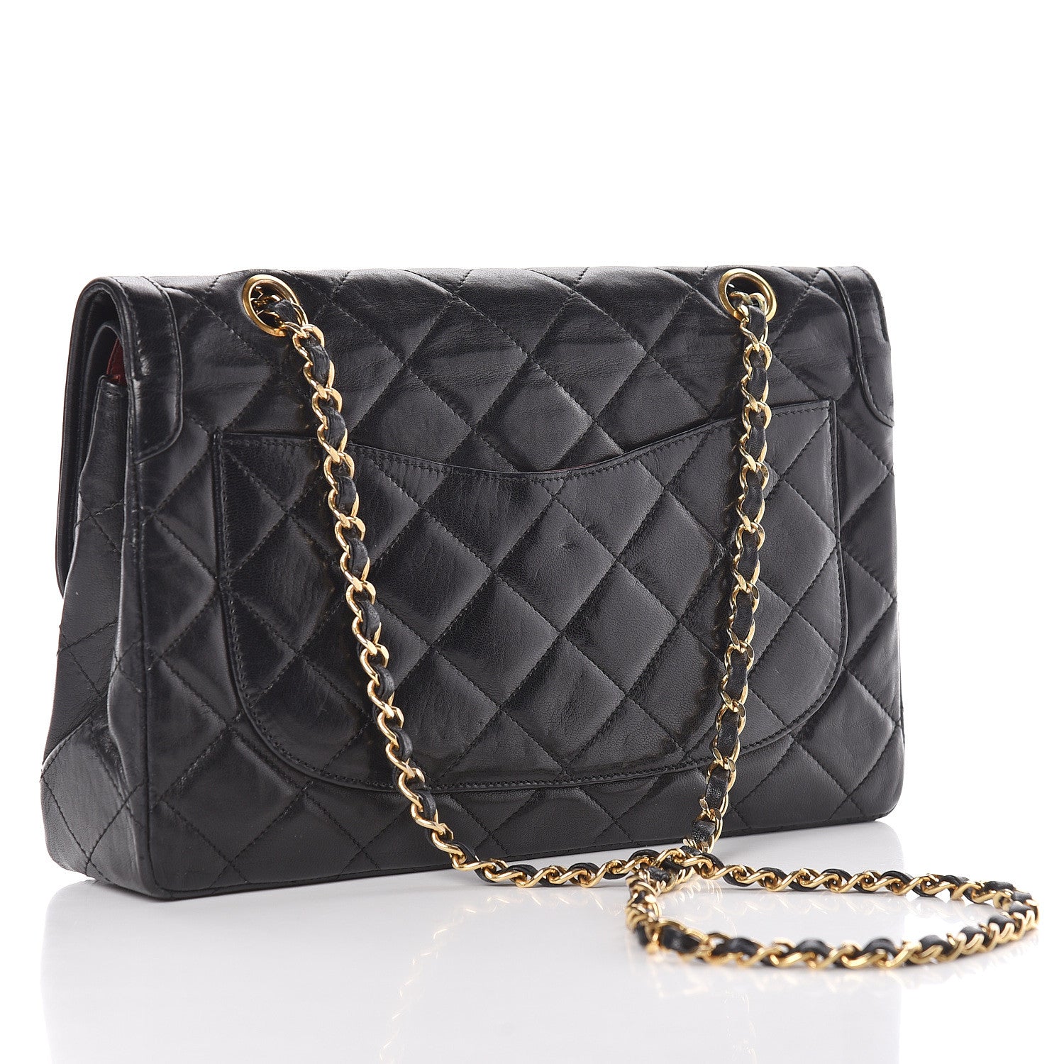 Chanel Lambskin Quilted Medium Double Flap Black 3 of 20
