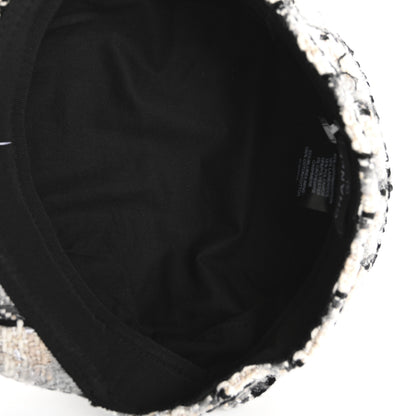 Chanel Cotton Tweed CC Beret S White Black Multicolor 7 of 11