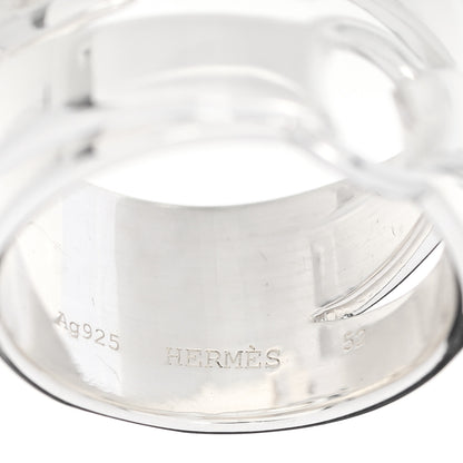 Hermes Sterling Silver MM Debridee Ring 52 6 4 of 5