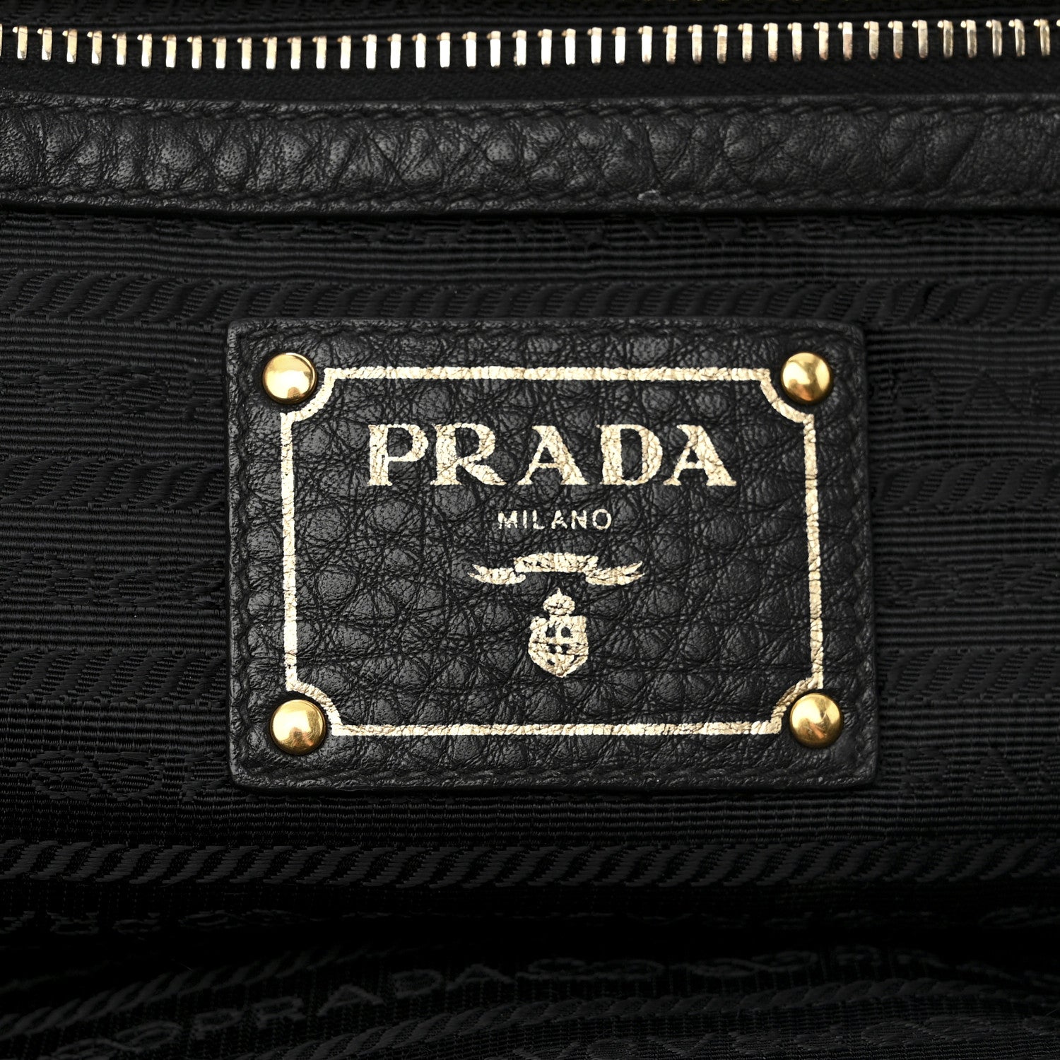 Prada Tessuto Nylon Vitello Daino Tote Black 6 of 13