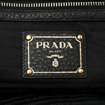 Prada Tessuto Nylon Vitello Daino Tote Black 6 of 13