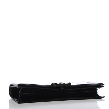 Chanel Patent Quilted Boy Flap Clutch Black 4 of 10