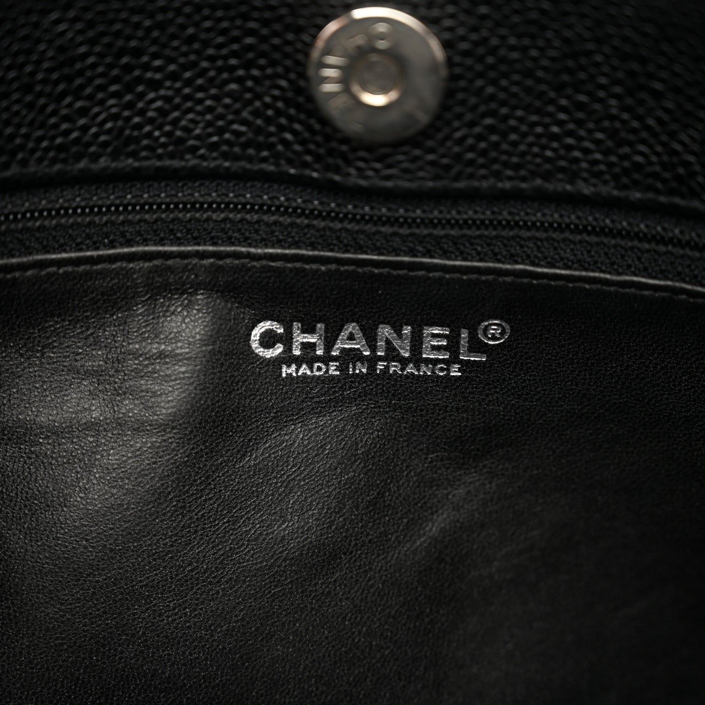 Grained Calfskin Bijoux Chain Shoulder Bag Black