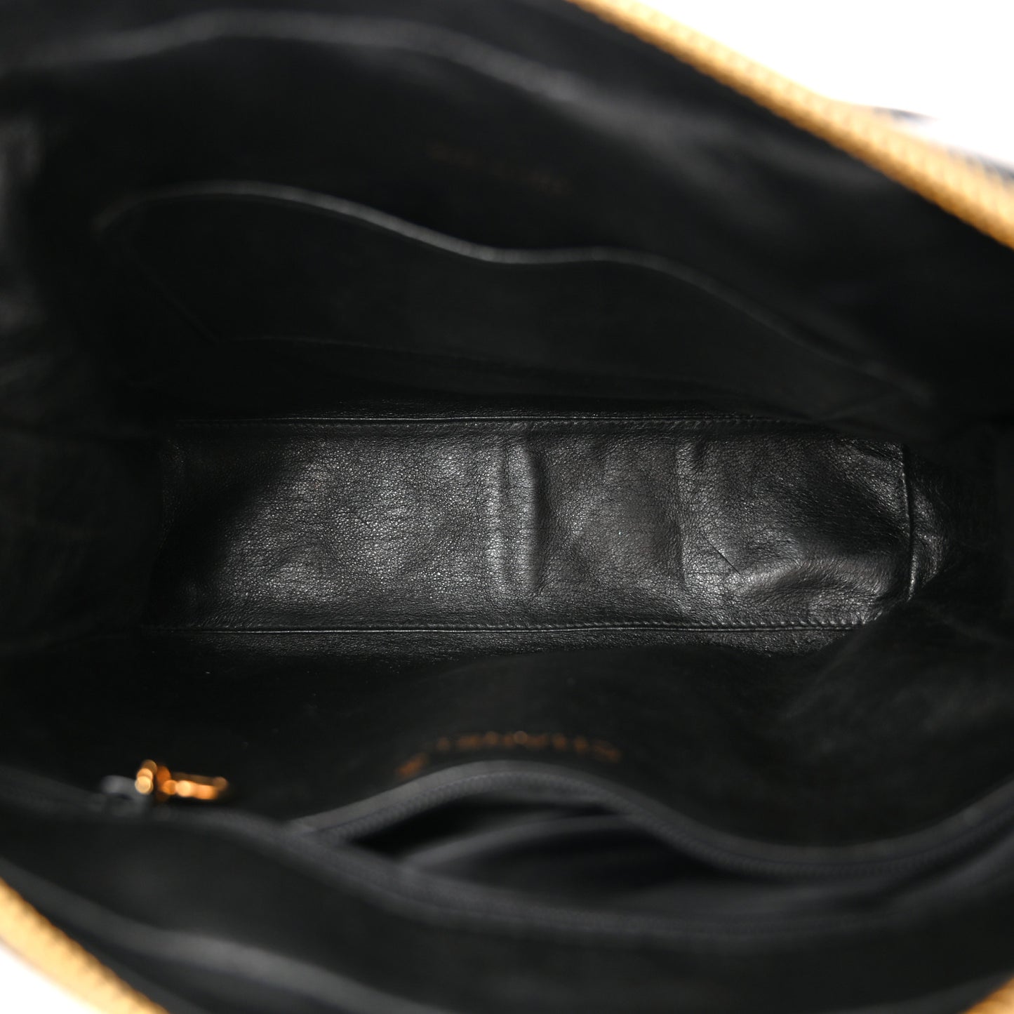 Lambskin Quilted Messenger Bag Black