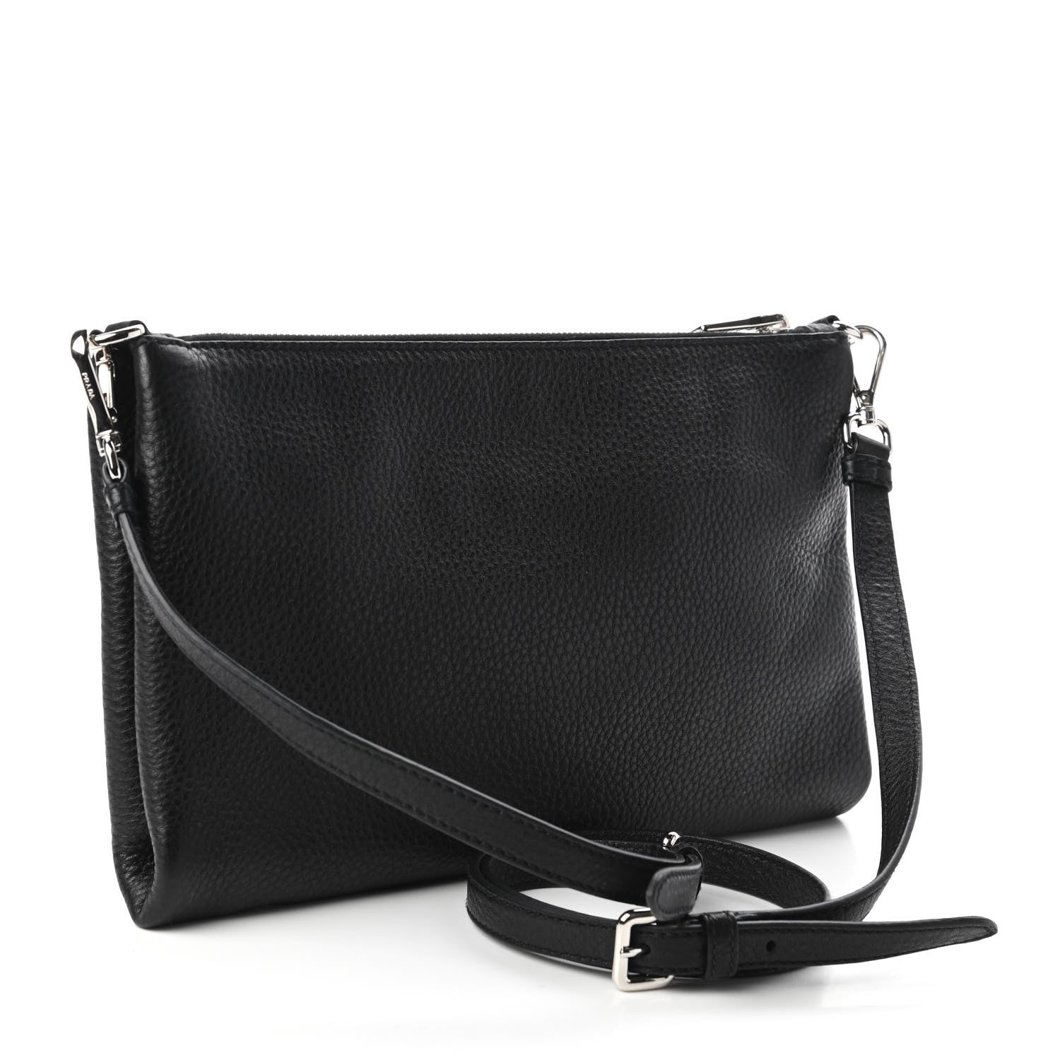 Prada Vitello Daino Crossbody Bag Black 3 of 10