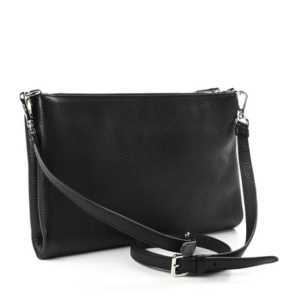 Prada Vitello Daino Crossbody Bag Black 3 of 10