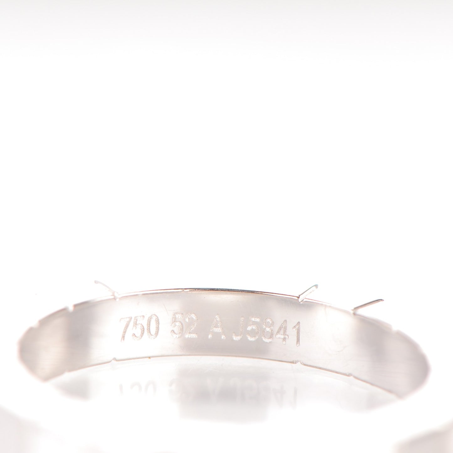 18K White Gold Lanieres Ring 52 6