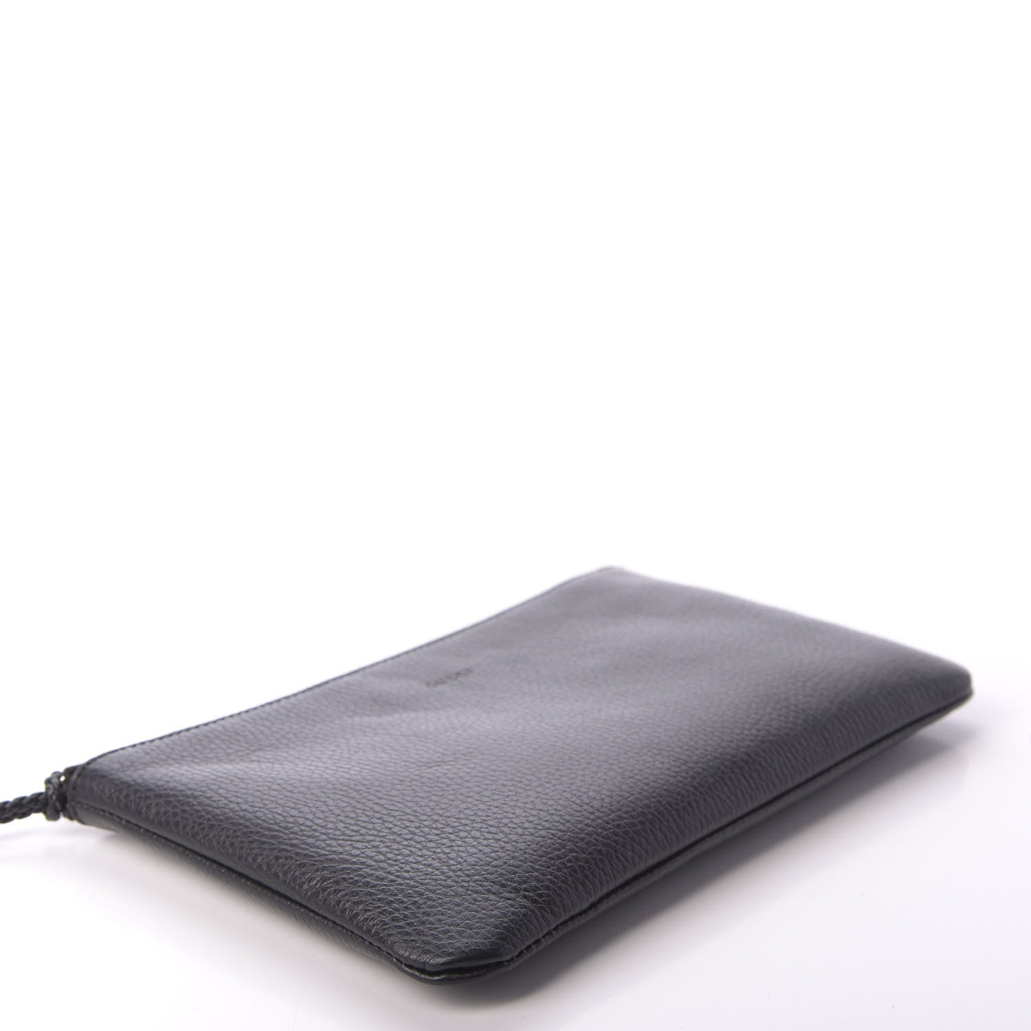Gucci Pebbled Calfskin Large Bamboo Clutch Black 4 of 7