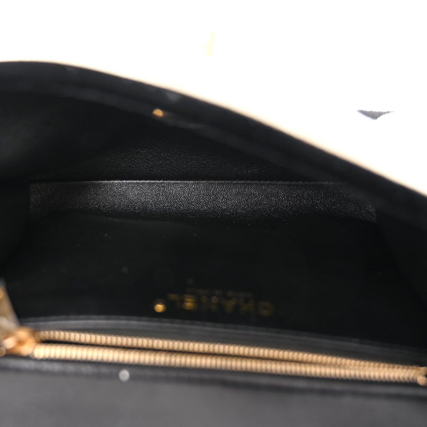Shearling Checkered Flap Bag Black White